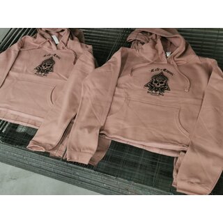 Girls - Cropped Hoodie- Life Is Equal/Dusty Pink L