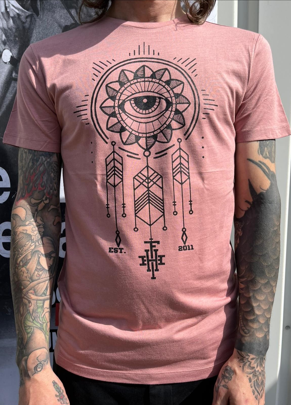 HHF Indian Eye dreamcatcher Shirt Dusty Pink