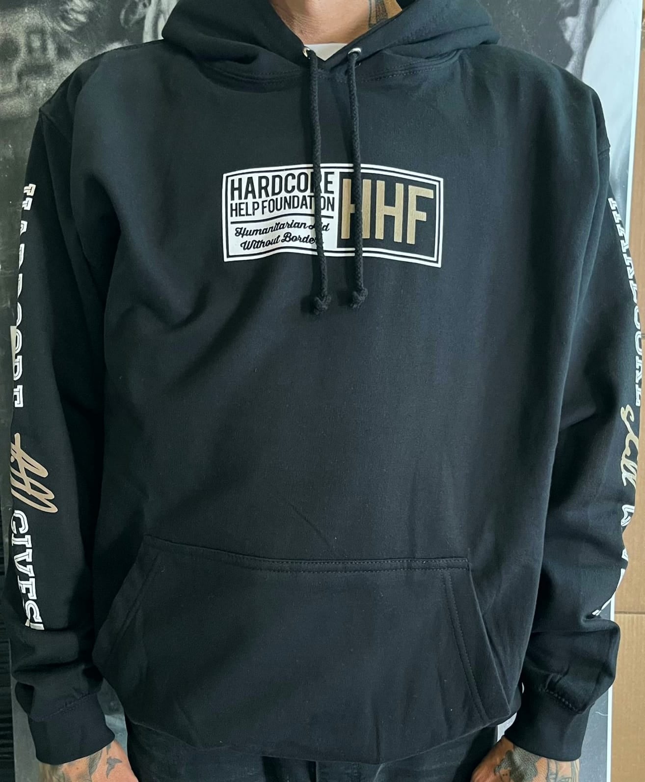 Hardcore Still Gives College Hoodie black