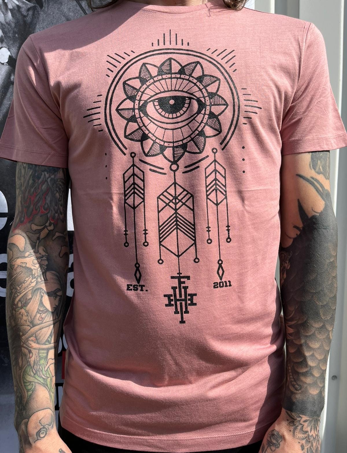 HHF Indian Eye dreamcatcher Shirt Dusty Pink