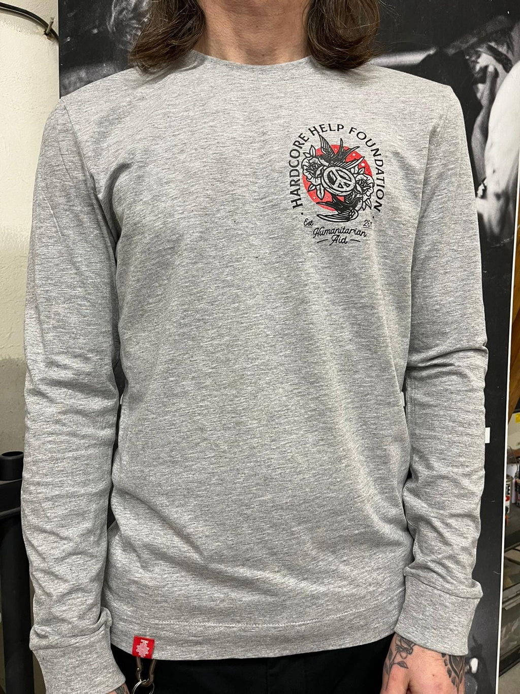 HHF Peace long sleeve heather grey
