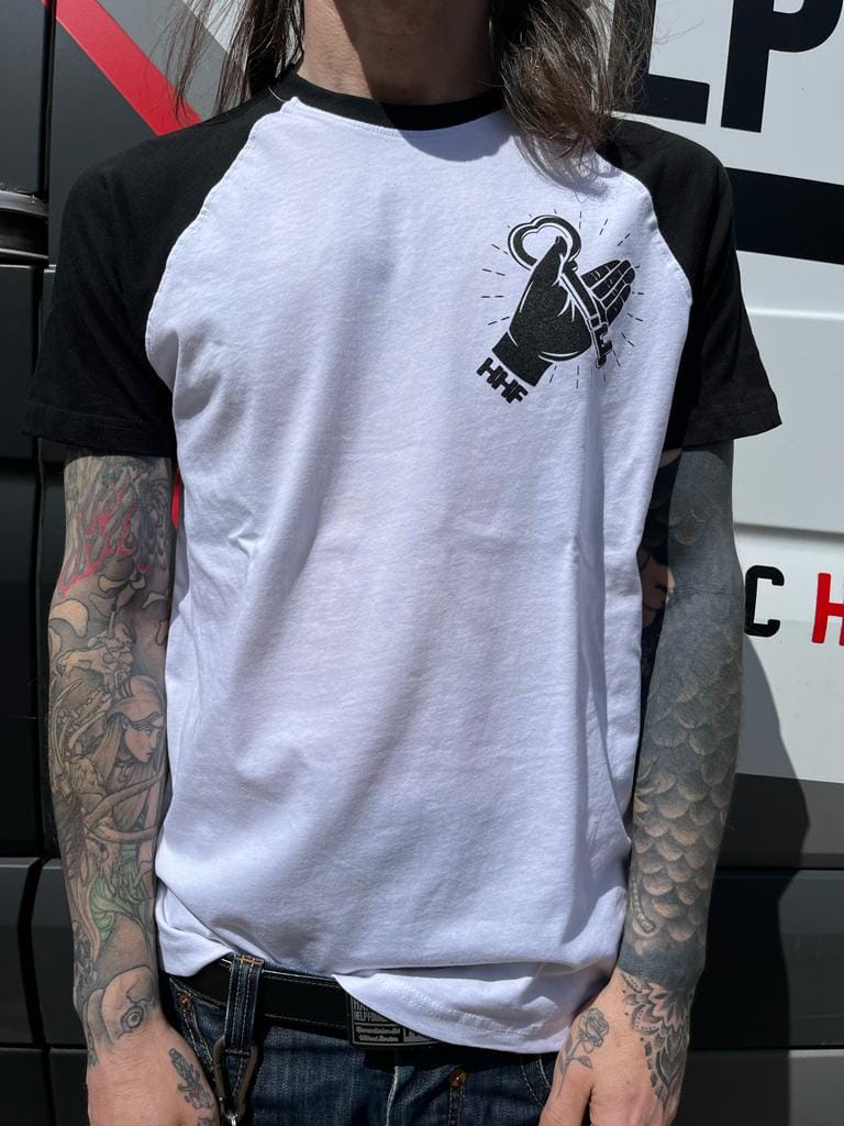 HHF The Key Raglan Kontrast Shirt White Black
