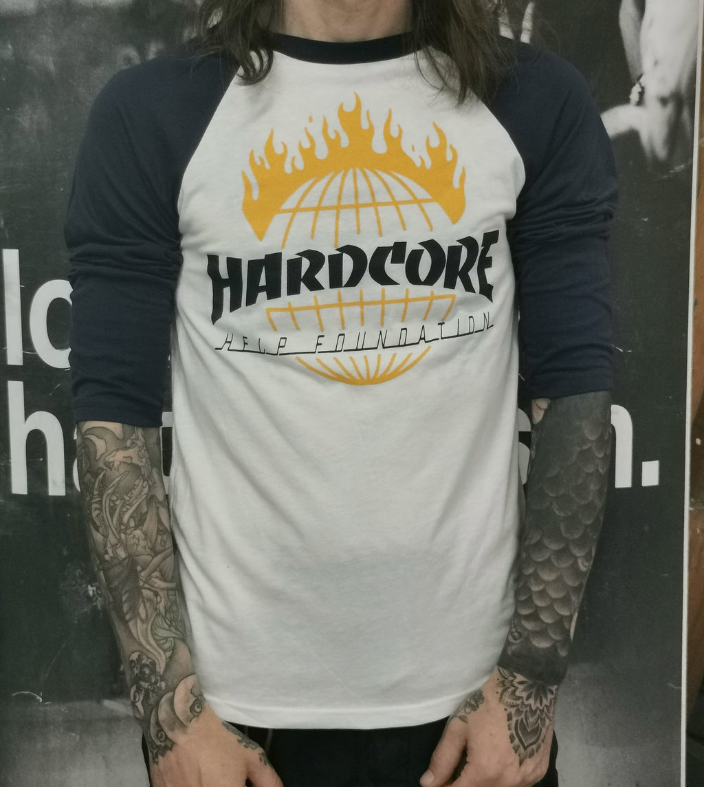 HHF Skatelogo 3 4 Raglan Longsleeve White Navy