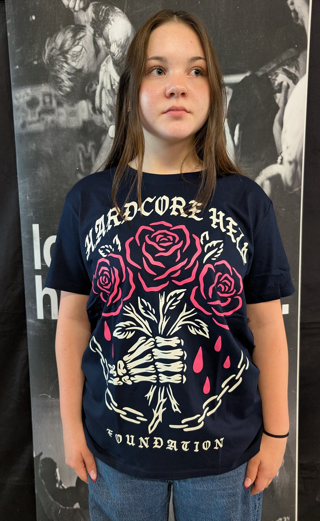 HHF The Rose Shirt Navy Blue