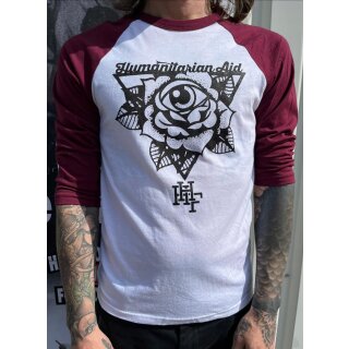 Humanitarian Aid-3/4-Raglan-Longsleeve/White/Maroon S