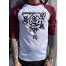 Humanitarian Aid-3/4-Raglan-Longsleeve/White/Maroon S