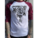 Humanitarian Aid-3/4-Raglan-Longsleeve/White/Maroon XL