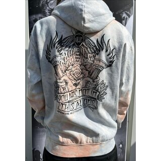 HHF- You Are Not In This Alone/Tie dye Hoodie/Grey Pink Marble L