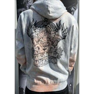 HHF- You Are Not In This Alone/Tie dye Hoodie/Grey Pink Marble XL