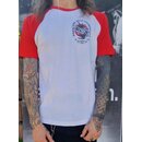 HHF - Peace Raglan-Kontrast Shirt-White/Red L