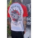 HHF - Peace Raglan-Kontrast Shirt-White/Red L