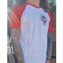 HHF - Peace Raglan-Kontrast Shirt-White/Red L