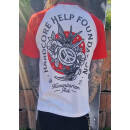 HHF - Peace Raglan-Kontrast Shirt-White/Red XL