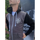 HHF-Fackel Retro Zipper/Charcoal Grey/Jet Black L