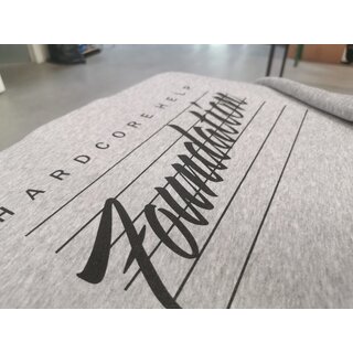 HHF - Akira Letter College Crew Neck-Heather Grey/White XL