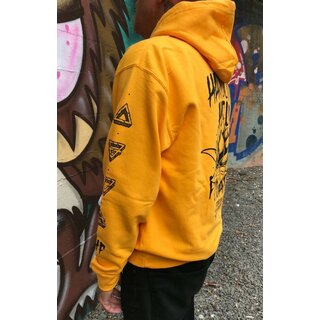 HHF LOTUS HOODIE with ELEMENTS/Gold - anthrazit S
