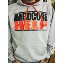Classic Logo Hoodie with hhf patch / heather grey-fire red